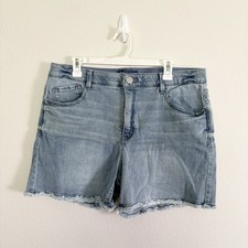 Democracy Ab Solution Jean Shorts Womens Size 16 High Rise Stretch Light Wash