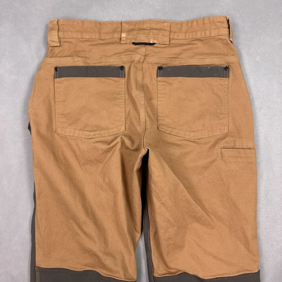 Pantalones Duluth Hombres 34x34 Marrón Flexible Manguera Fuego Cepillo Brezo Doble Rodilla Flexible Caza Foto 4 de 4