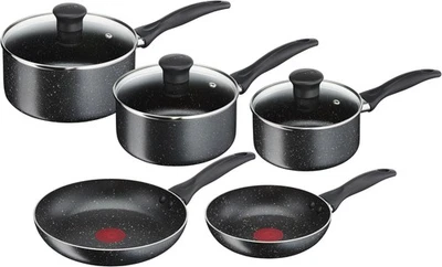 Tefal Origins Stone 5 Piece, Non-Stick, Pots & Pan Set, All Hobs Compatible Exce - Image 1 of 2