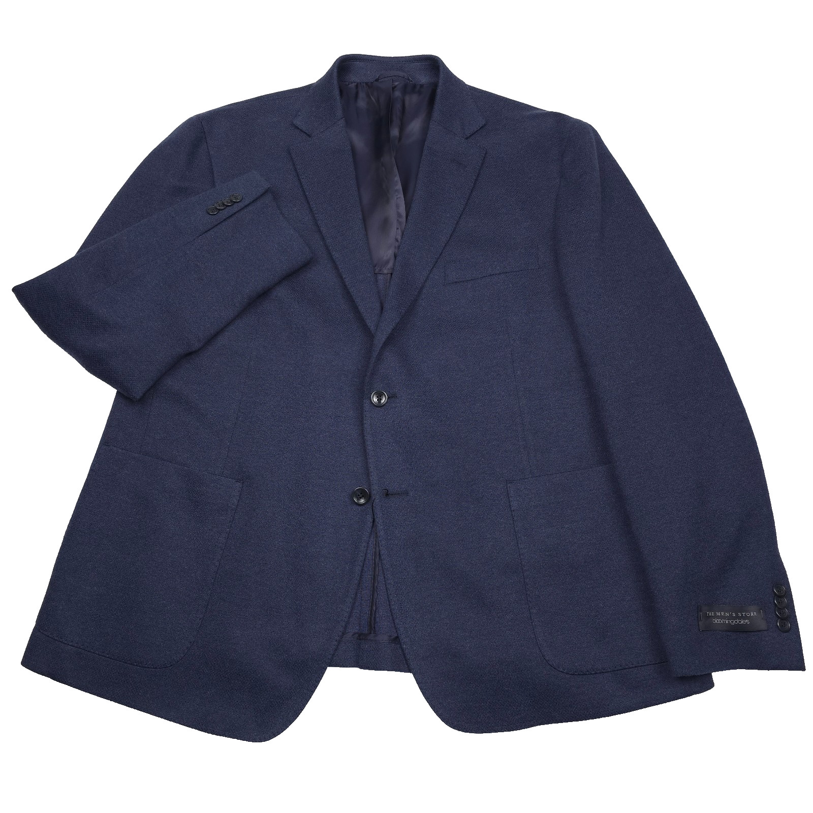 Bloomingdales Unstructured Jersey Sport Coat Mens 48R Blue Linen Blazer Jacket 52190₽