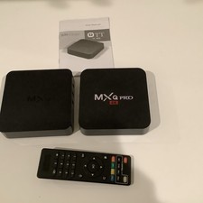 MXQ Pro S905W 4k Smart TV Box - Black One MXQ WITH REMOTE, NO POWER CORD