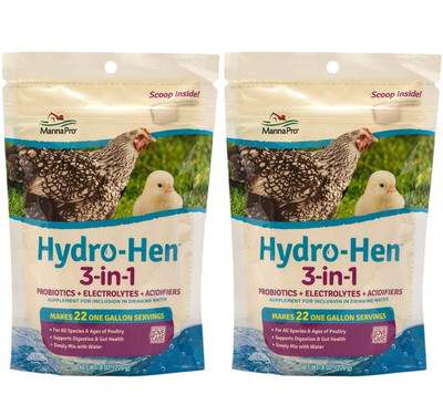 Hydro Hen 2 Pack Probiotics Electrolytes Acidifiers for Poultry Gut Health