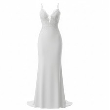 Tara Keely 2762 Ivory Lace Open Back Mermaid Wedding Dress Gown
