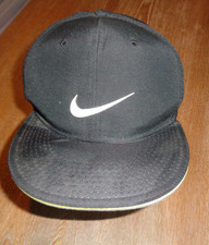 Retro Nike Golf Dri-Fit Black Aerobill Hat Fitted L/XL Stretch