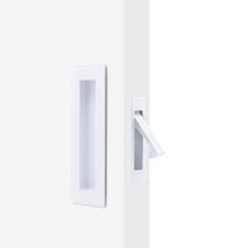 1 Set White 304 Stainless Steel Sliding Pocket Door Handle Pull 4.72 Inch