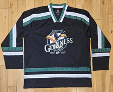 GUINNESS Beer Est 1759 IRELAND Embroidered Toucan Bird Hockey Jersey XL St. Pats
