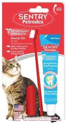 Petrodex Cat Dental Care Kit Malt Flavor Toothpaste Tartar Control - 3 Pack
