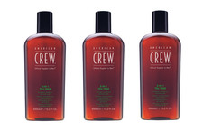 Image of American Crew 3-In-1 Tea Tree Shampoo, Conditioner and Body Wash 450ml x3