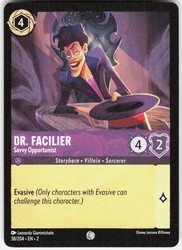 Dr. Facilier - Savvy Opportunist (38/204) - Common - Rise of the Floodborn - Disney Lorcana