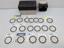 Vintage Sawyer's View Master Lighted Stereo Viewer Toy W/ Case Box and Reels Lot