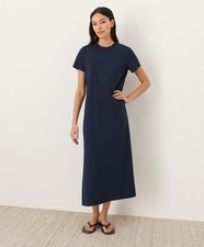 Pact Organic Soft-Slub Essential Easy Tee Maxi Dress Brand New NO IMPORT FEES