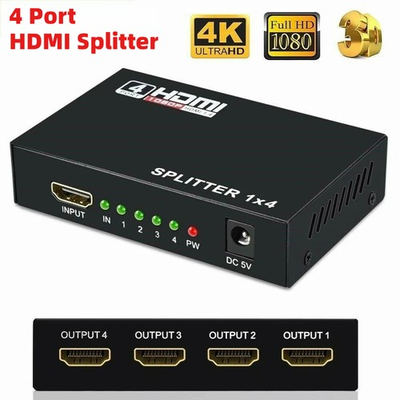 #ad #ad HDMI Splitter 1 In 4 Out 4K UHD HD 1080P 4 Port Repeater Splitter Amplifier 1x4 $6.99