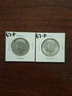 1967 Kennedy Half Dollar, 40% Silver, Lot of 2 - Thetwentydollarstore