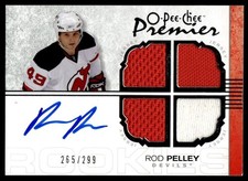 2007-08 O-Pee-Chee Premier JERSEY AUTO RC Rod Pelley Rookie Auto 265/299 New