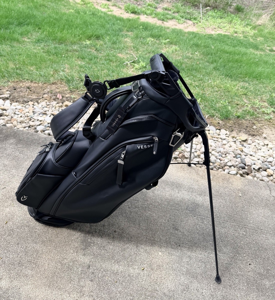 Vessel Player V 14-way Black Leather Golf Stand Bag | eBay