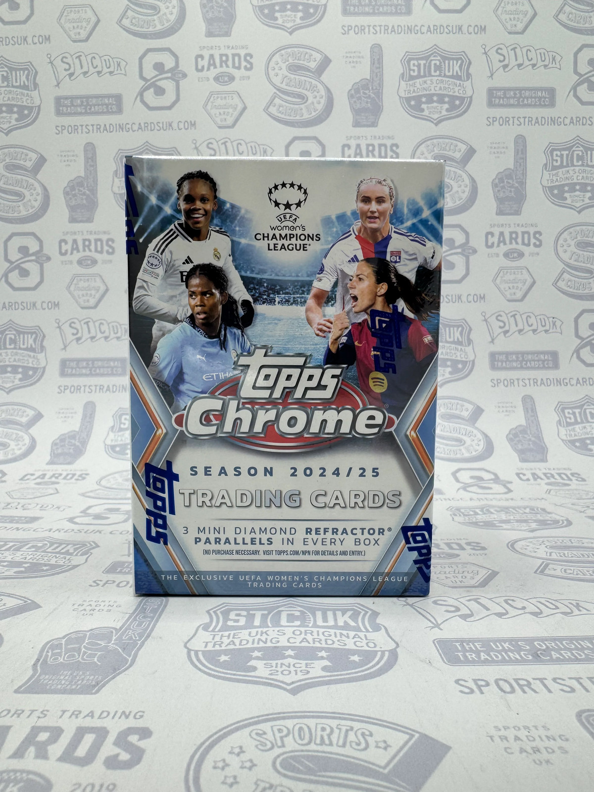 2024-25 Topps Chrome UEFA Women's Champions League Soccer Blaster Box