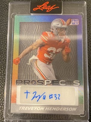 2024 LEAF PRO SET TREVEYON HENDERSON PROSPECTS 3-D AUTO #PR-TH1 Patriots *1b
