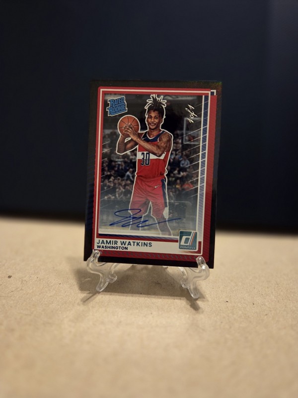 2025-26 Donruss Jamir Watkins Rated Rookie Auto Black 1/1