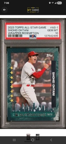 2023 Topps All Star Game Exclusive Wrapper Redemption Shohei Ohtani AS-1 PSA 10
