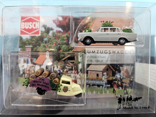Dos nuevos vehículos flotadores raros BUSCH HO Scale Parade - Modelo Nr. 1 de 6 #49942 | Condition: New