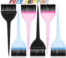 6 Pcs Hair Dye Brush Hair Coloring Brush Kit Color Tint Applicator Brush Black L