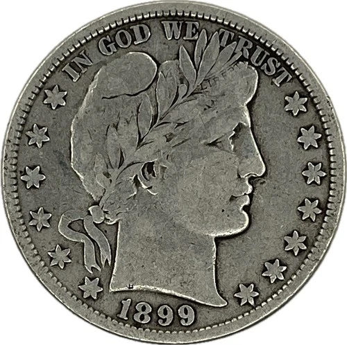 1899 Barber Silver Half Dollar in a SAFLIP® - Fine