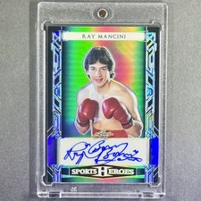 RAY MANCINI 2024 LEAF SPORTS HEROES #BA-RM1 PLATINUM BLUE AUTO SSP /10