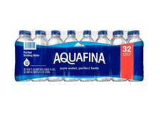 Aquafina Purified Bottled Drinking Water, 16.9 oz, 32 Pack Bottles