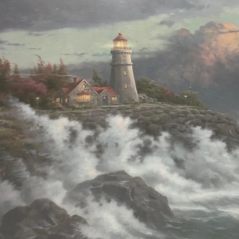 罕见 "Conquering the Storms" 作者 Thomas Kinkade 带真品证明 — 第 3/4 张图片