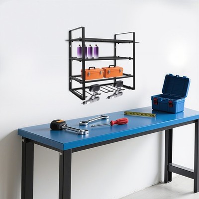 4-Tier Wall-Mount Tool Organizer Shelf For Electric Drills & Accessories