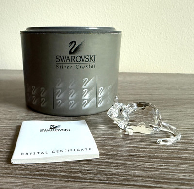 Swarovski Silver Crystal Zodiac Rat Figurine 7693 001 Rare Retired w/ Box & COA