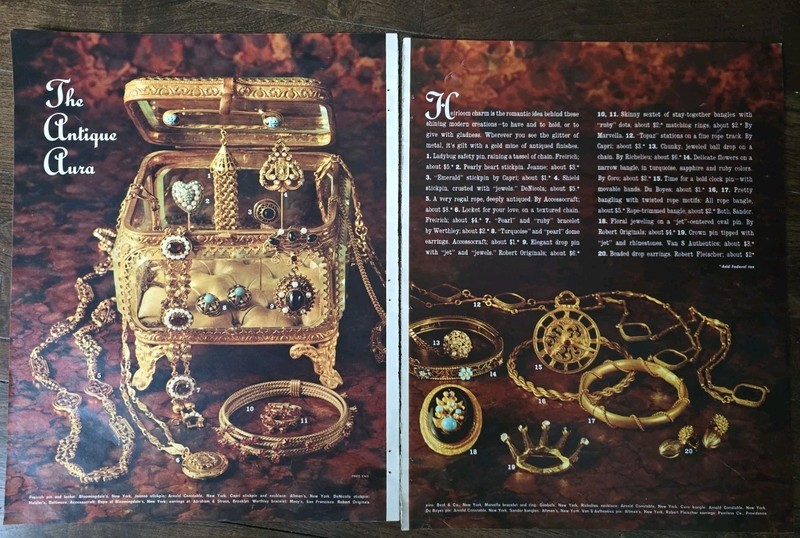 1964 20 Pieces Vintage Jewelry Robert Freirich Capri DeNicola Coro Ad 