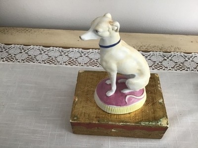 Antique Wippet Bisque Greyhound Dog Figurine.