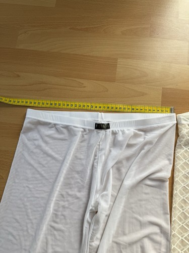 Gay Le Home-Oants Lang Weiß Nylon Durchsichtig Größe S Neu Top Zustand Sexy Hamm - Bild 6 von 9