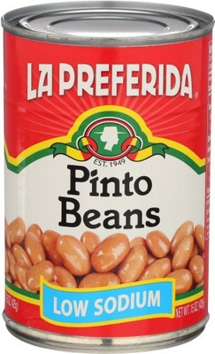 La Preferida Bean Pinto Low Sodium 15 OZ Pack Of 12