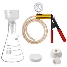 1000ml Buchner Funnel Vacuum Filtering Kit with Hand Vacuum Pump Lab Filters US
