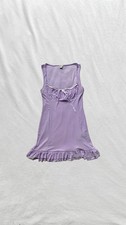 pastel purple and white silk bow ruffle Urban Outfitters dress