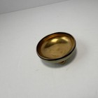 Sidney T. Calloway Gold Tone Metal Round Open Salt Cellar, Signed, 3 Ball Feet — photo 4