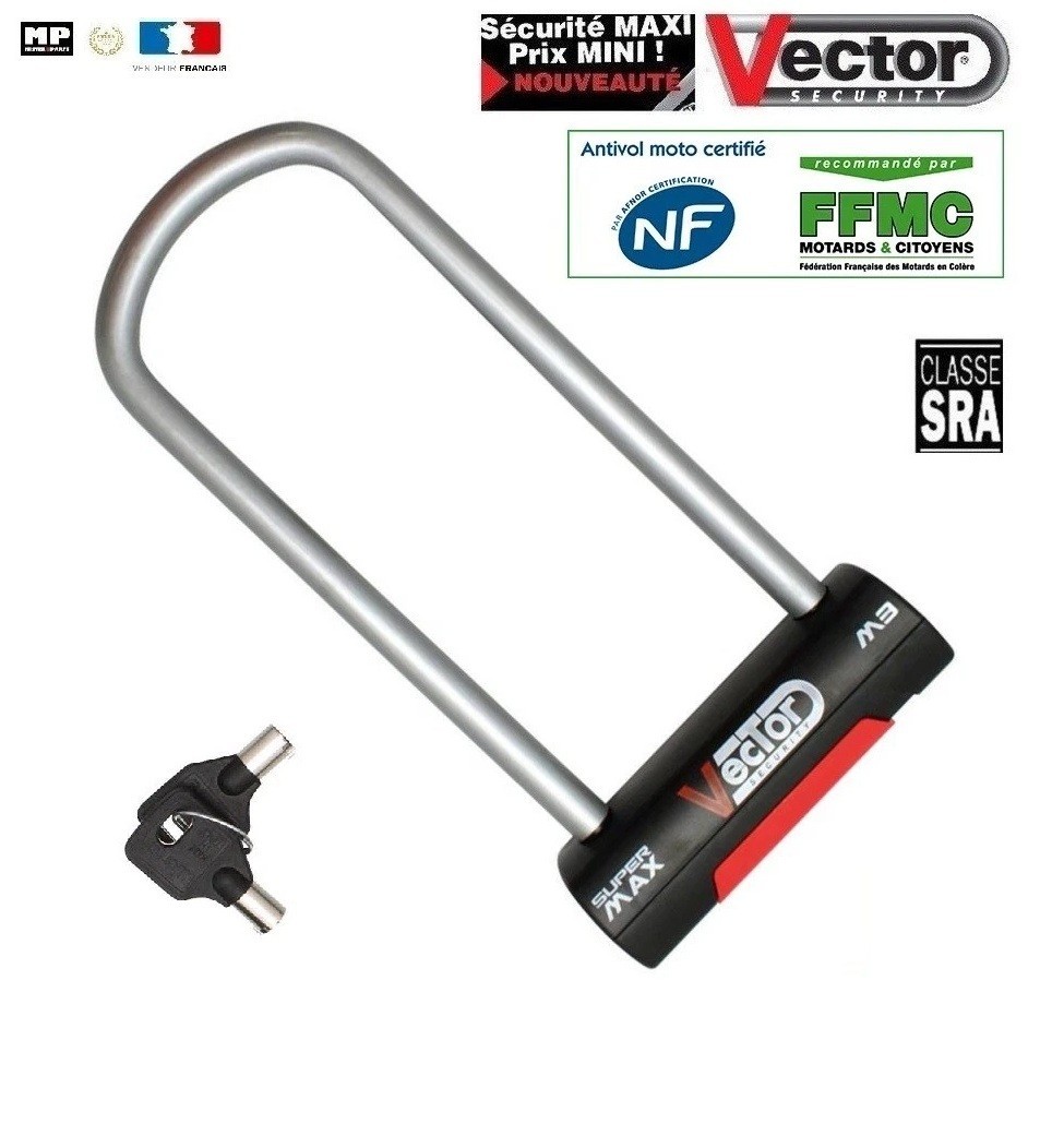 Antivol U Vector Super Max 3 pour stationner votre scooter en ville sereinement