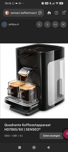 Achtung nur Ersatzteile für Philips Senseo Qudrant   Kaffeemaschine