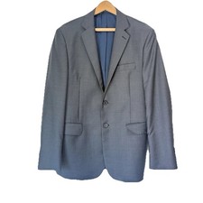 Yves Saint Laurent YSL 100 Wool 120s Sport Coat Blazer Gray Mens Size 42R Italy