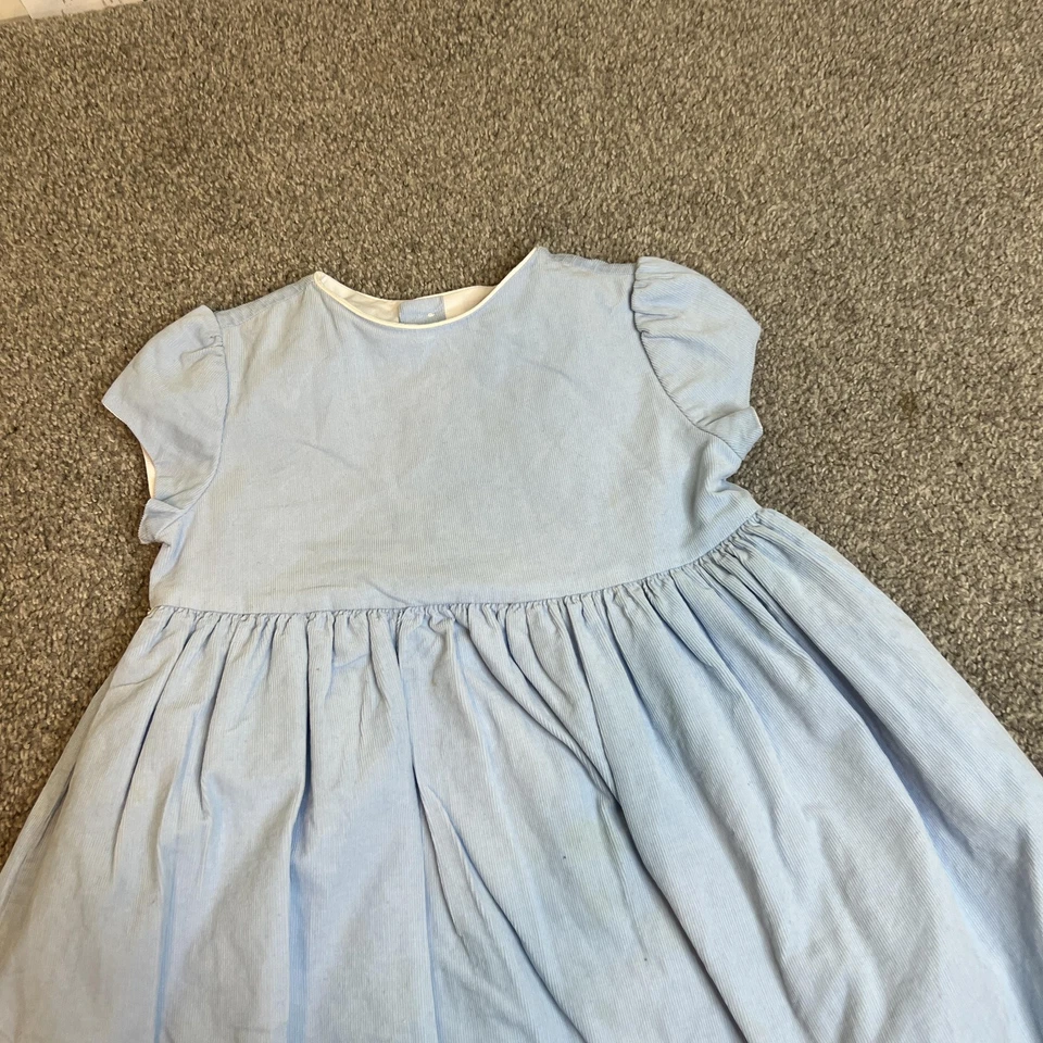 Bailey Boys Dress Girls 4 blue A-Line Short Sleeve Button Back Classics Special - Image 4 of 4