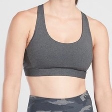 ATHLETA A-C Ultimate Bra In Supersonic Sports Bra Gray Medium