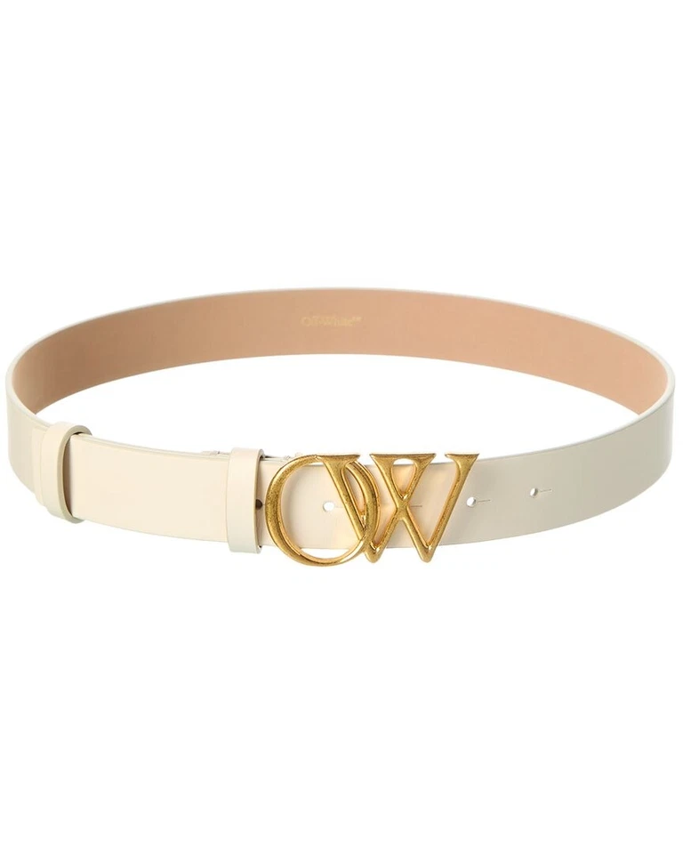 Off-White™ Ow Initials Leather Belt Women's White 75