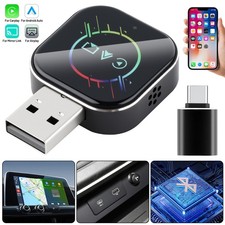 4 IN 1 For Wireless CarPlay Android Auto Dongle Mirror Link Adapter Plug Play