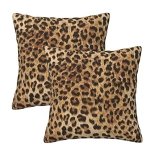 Leopard Pillow Covers 20x20 in Sets of 2 Couch Pillow Case Modern Decorative ...