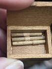 Vintage Artisan Dollhouse Miniature Cigar Box W Cigars German Label Wood Japan — photo 4