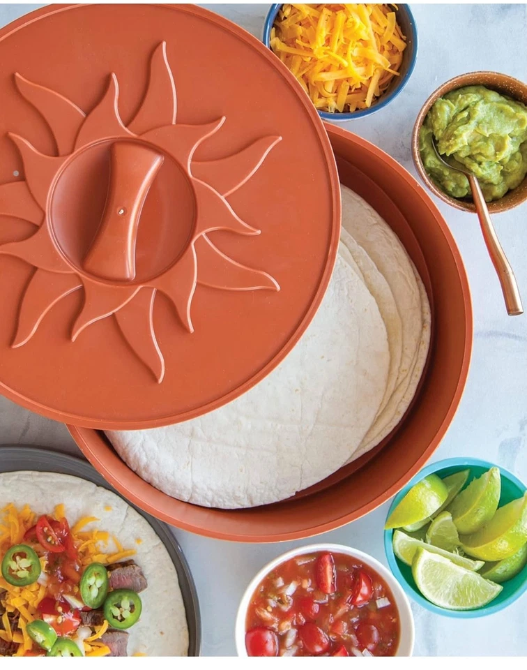 Nordic Ware микроволновая печь тортилья и блины подогреватель, 10 дюймов оранжевый новый - Изображение 2 из 4