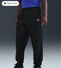 Nike Club Woven Cargo Pants Black HJ1990-010 Men's Size XXL