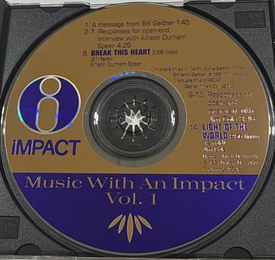 EXCL RADIO INTERVIEWS w/Allison Durham Speer/Jim Cole “Music With An Impact” CD! - Image 3 of 4